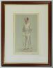 Pelham Francis Warner, Middlesex & England 1894-1929. Signed Vanity Fair colour chromolithograph of Warner. ‘Plum’. September 3rd 1903 by SPY. Nicely signed by Warner in black ink to lower right border. Good condition. Mounted, framed and glazed, overall 