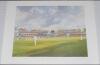 Jocelyn Galsworthy 2001-2011. Three limited edition prints of scenes of play in progress, each signed by the artist Jocelyn Galsworthy. &lsquo;M.C.C. v Australia, Arudel [sic] 2001&rsquo;, no. 89/300. &lsquo;England v West Indies Lord&rsquo;s 2004&rsquo;, no. 79/300. &lsquo;Cricket on the C - 2