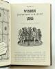 Wisden Cricketers’ Almanack 1945. 82nd edition. Only 5600 paper copies were printed in this war year. Handsomely bound in full black leather, lacking original paper wrappers, raised bands and title and date in gilt to spine, gilt to page block. Very good 