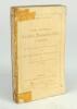 Wisden Cricketers’ Almanack 1879. 16th edition. Original paper wrappers. Some wear to wrappers, breaking to page block, old tape marks to edge and corner of both wrappers otherwise in good condition. Rare edition