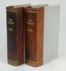 Wisden Cricketers’ Almanack 1920 and 1921. 57th & 58th editions. Both editions bound in quarter leather binding, with original paper wrappers, gilt titles to spine. Both editions with handwritten name and address of ownership to top border of the front wr - 3