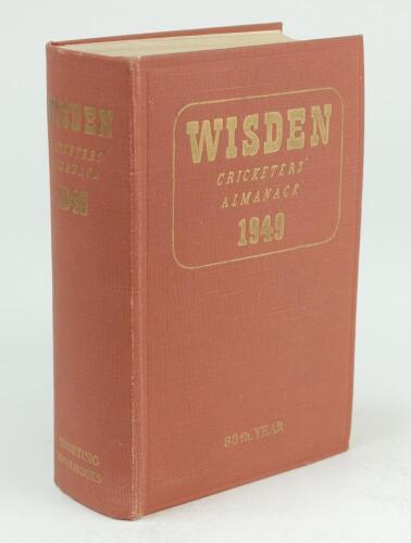 Wisden Cricketers’ Almanack 1949. Original hardback. Good/very good condition