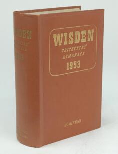 Wisden Cricketers’ Almanack 1953. Original hardback. Very good condition