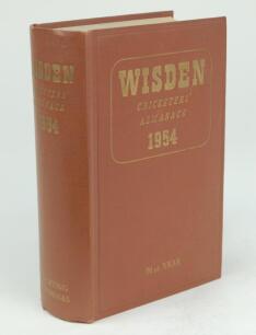 Wisden Cricketers’ Almanack 1954. Original hardback. Very good condition