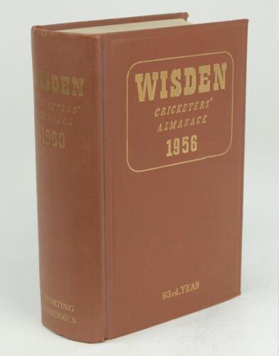 Wisden Cricketers’ Almanack 1956. Original hardback. Odd very minor faults otherwise in very good condition