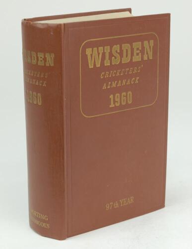 Wisden Cricketers’ Almanack 1960. Original hardback. Very good condition