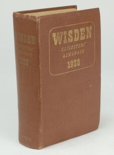 Wisden Cricketers’ Almanack 1938. 75th edition. Original hardback. Some general wear to boards and spine, minor marks to rear board otherwise in good condition