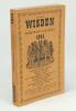 Wisden Cricketers’ Almanack 1944. 81st edition. Original limp cloth covers. Only 5600 paper copies printed in this war year. Good/very good condition. Rare war-time edition