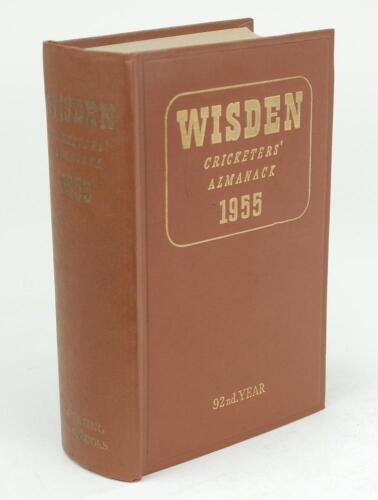 Wisden Cricketers’ Almanack 1955. Original hardback. Some slight dulling to gilt titles on the spine otherwise in good/very good condition