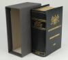 Wisden Cricketers’ Almanack 2000, 137th edition. De luxe black full leather bound edition hardback especially bound to commemorate Gloucestershire’s success with gilt lettering to spine and front board ‘Gloucestershire C.C.C. Double Winners 1999’. Gilt to