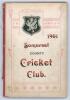 Somerset County Cricket Club Year Book 1901-02. 12th Edition. Compiled by G.S. McAulay. Hammett & Co, Taunton 1901. Original decorative boards. Minor soiling to boards, old tape marks to rear board, minor wear to spine otherwise in good copy. Scarce