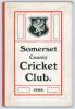 Somerset County Cricket Club Year Book 1909-10. Compiled by G.S. McAulay. Hamment & Co, Taunton 1910. Original decorative boards. Some soiling to boards, very minor annotation to one page otherwise in very good condition