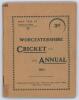 ‘Worcestershire Cricket Annual 1907’. Rare copy of the first (and only) year of publication. Original green paper wrappers, the front wrapper and the majority of the rear faded to brown. 126pp plus advertising page to rear. Padwick 2844. Bookplate of Anth