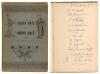 ‘Black Hats v White Hats’. Fred Cobley. Otley 1895. Original pictorial covers. The back of the photographic plate to the front of the book very nicely signed in black ink by eleven members of the Yorkshire team of 1906. The signatures in list order downwa