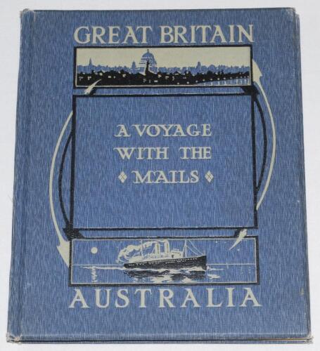 M.C.C. tour to Australia 1920/21. ‘A Voyage with the Mails Between Brisbane- London... A memento by an amateur photographer’. London Stereoscopic Company, London, third edition c.1920. A large format souvenir book with decorative blue cloth, comprising ph