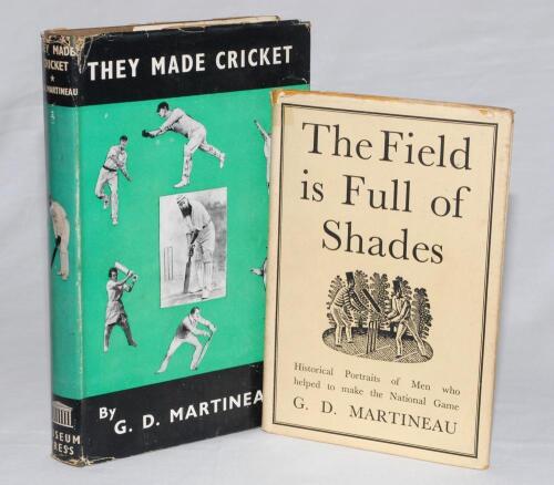 &lsquo;The Field is Full of Shades. Historical portraits of the men who helped to make the national game&rsquo;. G.D. Martineau. Sporting Handbooks, London 1946. Bound in original yellow cloth with dustwrapper. Presentation copy to Edmund Blunden signed to the front 