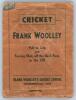 Frank Woolley. Flicker book. ‘Pull to Leg and Forcing Shot, off the Back Foot, to the Off’. Published by Flicker Productions of London circa 1936. Wear to covers, small corner piece missing to front cover, crease to rear cover otherwise in good condition