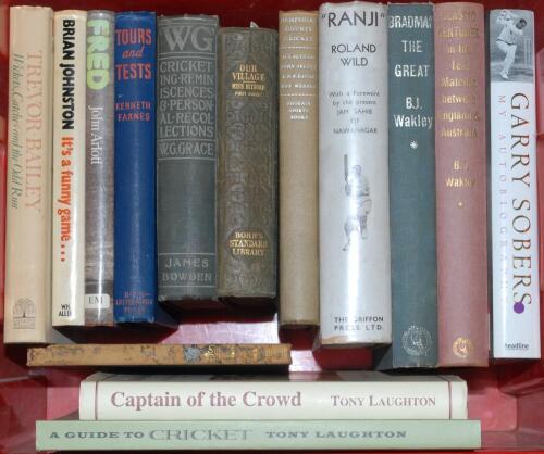 Cricket Books. Selection including ‘Captain of the Crowd. Albert Craig, Cricket and Football Rhymester 1849-1909’, ‘A Guide to Cricket, A Weekly Record of the Game. A Historical and Biographical Analysis’, both by Tony Laughton, ‘Bradman the Great’ 1960 a