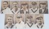 England tour to Australia 1936/37. ‘Test Match Favourites’. Nine original sepia postcards of head and shoulder images of Australia players who played in the 1936/37 Ashes series, originally presented with ‘The Triumph’ comic published by Amalgamated Press