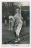 Willliam Joseph ‘Bill’ O’Reilly. New South Wales & Australia 1931-1946. Mono real photograph postcard of O’Reilly in bowling pose. Nicely signed in black ink to the photograph ‘Yours sincerely Bill O’Reilly’. Raphael Tuck & Sons ‘Australian Cricketer’ ser