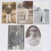 James Seymour. Kent 1900-1926. Mono real photograph postcard of Seymour standing three quarter length wearing Kent cap and blazer. Signed in ink to the photograph by Seymour. Nias of Brighton with official stamp for A.G. Spalding & Bros., Brighton and Hov