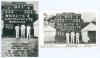 ‘Kent v. Essex, Brentwood May 31st 1934’. Record score. Two mono real photograph postcards depicting Bill Ashdown, Les Ames and Frank Woolley standing in front of the scoreboard, Kent having recorded their record County Championship score of 803 for four 