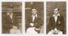 Nottinghamshire C.C.C. player postcards c.1930s. Three mono real photograph postcards of Nottinghamshire players, each depicted seated three quarter length wearing County blazer, one signed in ink to the photograph. Players are W.A. Flint (Nottinghamshire