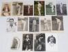 Nottinghamshire C.C.C. A selection of fifteen early postcards of Nottinghamshire players depicted in various batting and bowling poses, head and shoulders, cameo etc., of which twelve are real photographs, and two colour. Includes one of William Whysall, 