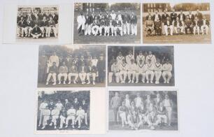 Sussex C.C.C. 1902-1949. Seven mono postcards, the majority real photographs, of Sussex teams, the players seated and standing in rows wearing cricket attire and/ or blazers. Teams are 1902, 1921, 1925, 1928, 1929, 1936 and 1947. Players featured include 