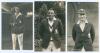 Maurice William Tate (Sussex & England 1912-1937) and James Horace ‘Jim’ Parks (Sussex, Canterbury & England 1924-1947). Three real photograph postcards including two of Tate wearing M.C.C. tour blazer, both signed in ink by Tate, one dated 1934. One with