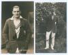 Albert Frederick ‘Fred’ Wensley. Sussex, Auckland, Nawangar & Europeans 1922-1948. Two mono/ sepia real photograph postcards of Wensley, in one depicted three quarter length wearing Sussex blazer, in the other full length with Sussex cap and blazer. Both 