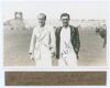 Tom Enthoven and Eddie Dawson. Scarborough 1929. Original mono real photograph plain back postcard of Enthoven and Dawson standing three quarter length on the outfield at Scarborough, wearing cricket attire and blazers. Signed in ink to the photograph by 