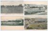 New Zealand cricket grounds 1910s-1930s. Three mono postcards and one in colour depicting cricket grounds in New Zealand. Each with printed title to margin. Grounds are ‘The Marton Park [Rangitikei], N.Z.’, Thompson’s Rangitikei Series, postmarked 1905. ‘