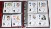 Cricket Memorabilia Society (C.M.S.) collectors&rsquo; cards. Red album comprising a complete run of 121 signed autograph cards from no. 1, Ken Higgs, to no. 121, Bill Athey. The series limited to an issue of one hundred copies of each card. Various limitation 