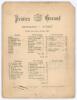 &lsquo;Princes Ground. Middlesex v Surrey&rsquo; 1875. Early original double sided scorecard with incomplete printed and handwritten scores in pencil for the match played at Prince&rsquo;s Cricket Ground, Chelsea, 21st- 23rd June 1875. Surrey (158 & 130) beat Middlesex (13