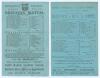Cambridge University C.C. 1887 & 1890. Two early original scorecards for matches played at Fenner&rsquo;s Ground, Cambridge, both with complete printed scores. The first for the &lsquo;Seniors&rsquo; Match. Mr. [C.D.] Buxton&rsquo;s Side v. Mr. [F.] Marchant&rsquo;s Side&rsquo;, dated 7th M