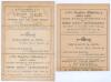 Sussex C.C.C. 1892. Two early original scorecards for matches played at Hove in 1892. Matches are v. Gloucestershire 13th & 14th June. Complete printed and handwritten scores in ink. Gloucestershire (125 & 205) lost to Sussex (228 & 103/3) by seven wicket - 2