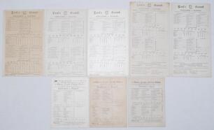 Gentlemen v. Players 1893-1910. Eight early original scorecards with complete printed scores unless stated. Three are for matches played at Kennington Oval, 6th- 8th July 1893, Players won by eight runs, incomplete printed scores. 5th- 7th July 1894, Play