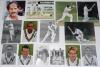 Nottinghamshire C.C.C. 1960s-1990s. Thirty seven original mono and colour press photographs of Nottinghamshire players in match action and player portraits. Each photograph signed by the featured player. Signatures include Simpson, W. Taylor, Rice, Newell