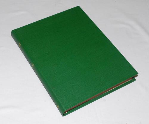 &lsquo;Cricket: A Weekly Record of the Game&rsquo;. Volume XII. Numbers 320-349 (26th January to 28th December 1893). Complete with title page and contents page to front. Illustrated. Rebound in modern green cloth with title in gilt to spine. Red speckled page edges.