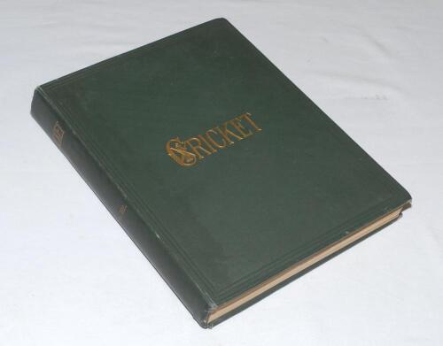 &lsquo;Cricket: A Weekly Record of the Game&rsquo;. Volume XXII. Numbers 620-649 (29th January to 31st December 1903). Illustrated. Original publishers cloth with titles in gilt. Complete with title and contents pages to front, lacking the poster supplement of 9th Ap