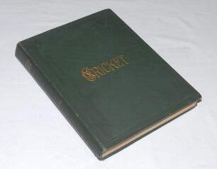 &lsquo;Cricket: A Weekly Record of the Game&rsquo;. Volume XXII. Numbers 620-649 (29th January to 31st December 1903). Illustrated. Original publishers cloth with titles in gilt. Complete with title and contents pages to front, lacking the poster supplement of 9th Ap
