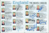 England v Australia. Official Ansett Australia Test programme for the 1998-99 series in Australia, signed to the team pages by nine of the Australian players and seventeen of the England party. Signatures include Elliott, Warne, Fleming, Healy, Langer, Le - 2