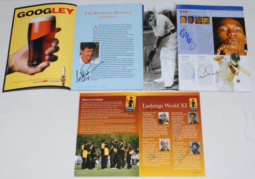 England. &lsquo;Cricket Review 1994&rsquo; covering the Test series v South Africa and New Zealand, signed by Richard Hadlee, Matthew Hart and Stephen Fleming of New Zealand and by eight of the South African squad including Wessels, Cronje, Cullinan, Donald, Kirsten,