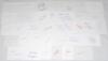 Manchester United 1950s-2000s. Approx. one hundred and thirty white cards, each individually signed in ink by a Manchester United player and the odd manager, the majority collected in the late 1990s/ early 2000s. Signatures include George Best (2), Joe Jo