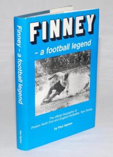 Finney - a Football Legend’, Paul Agnew, Carnegie Press 1989. With booksellers label to front signed by Finney and author Paul Agnew. Various signatures to internal pages, some signed to the book page and others laid down to page on paper pieces. Signatur