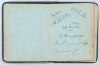 Australian tour of England 1905. Small black autograph book containing the ink signatures of the 1905 Australian tourists and many prominent Test and county players from the period. - 5