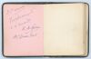 Australian tour of England 1905. Small black autograph book containing the ink signatures of the 1905 Australian tourists and many prominent Test and county players from the period. - 7