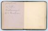 Australian tour of England 1905. Small black autograph book containing the ink signatures of the 1905 Australian tourists and many prominent Test and county players from the period. - 12