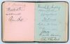 Australian tour of England 1905. Small black autograph book containing the ink signatures of the 1905 Australian tourists and many prominent Test and county players from the period. - 13